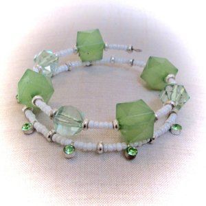 "Emerald Envy" beaded bracelet